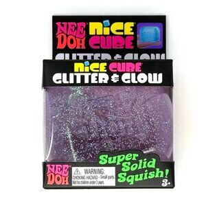 Nee Doh Nice Cube Glitter and Glow - PURPLE